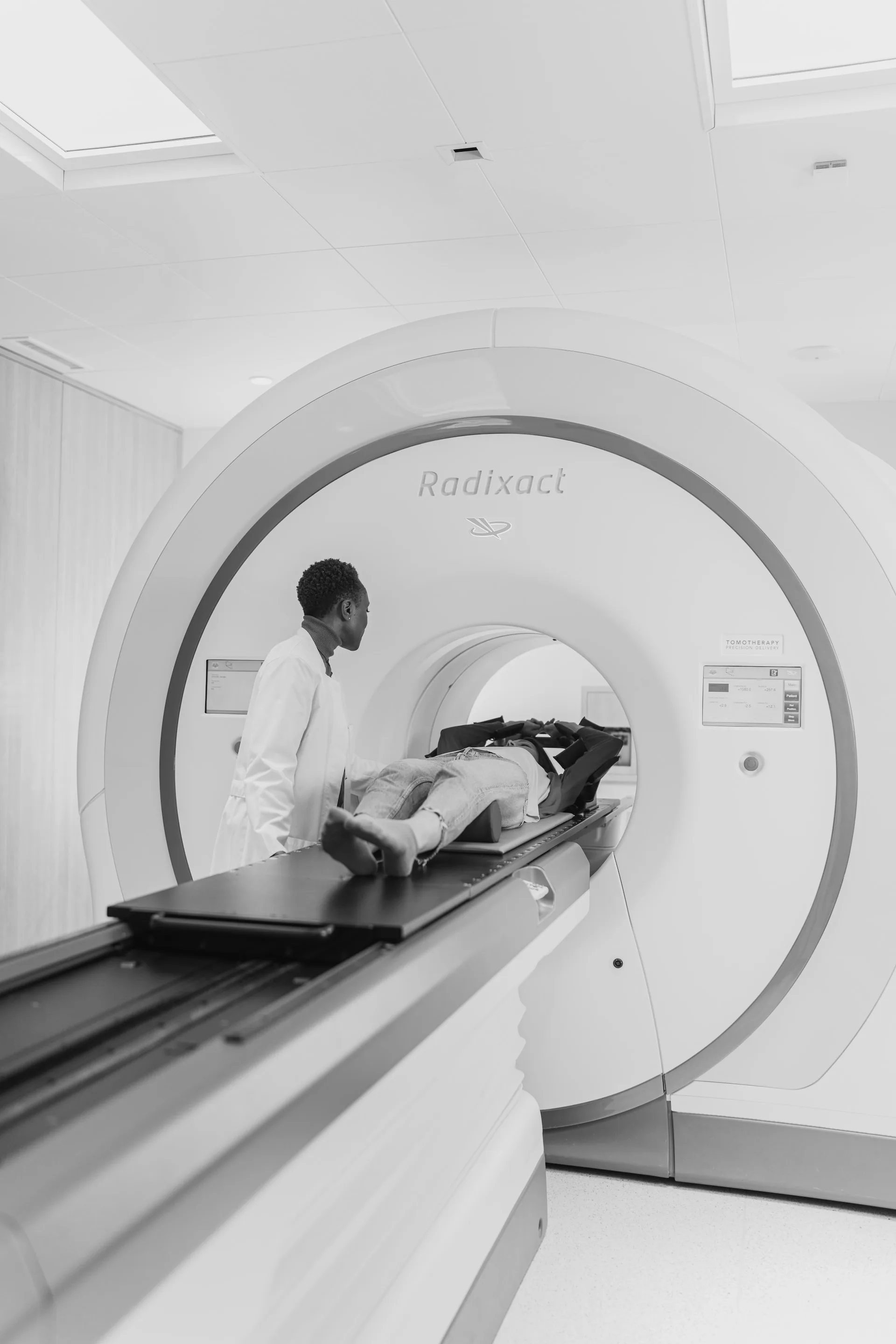 A member undergoing a full-body imaging scan inside a premium private hospital